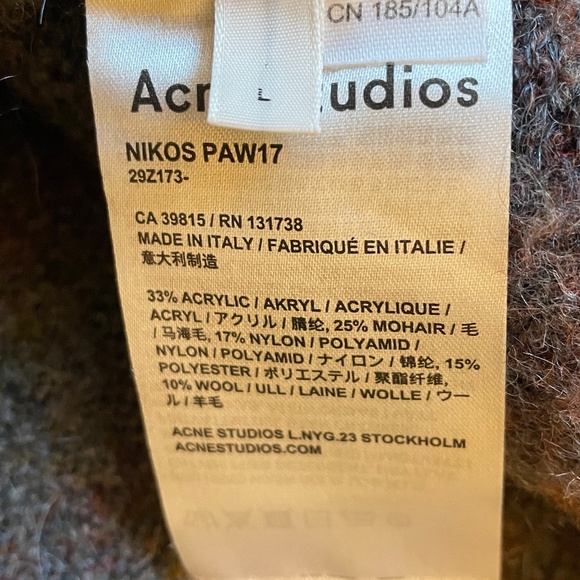 BNWT Acne Studios Nikos Mohair Sweater in Mineral Blue Large/ XL - Picture 9 of 13